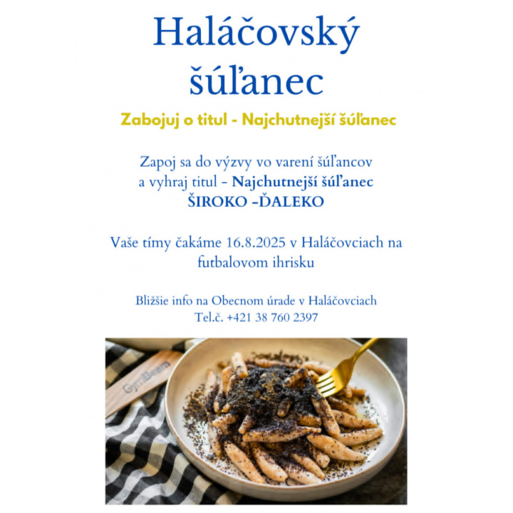 Nahlasovanie tímov - Haláčovský šúľanec